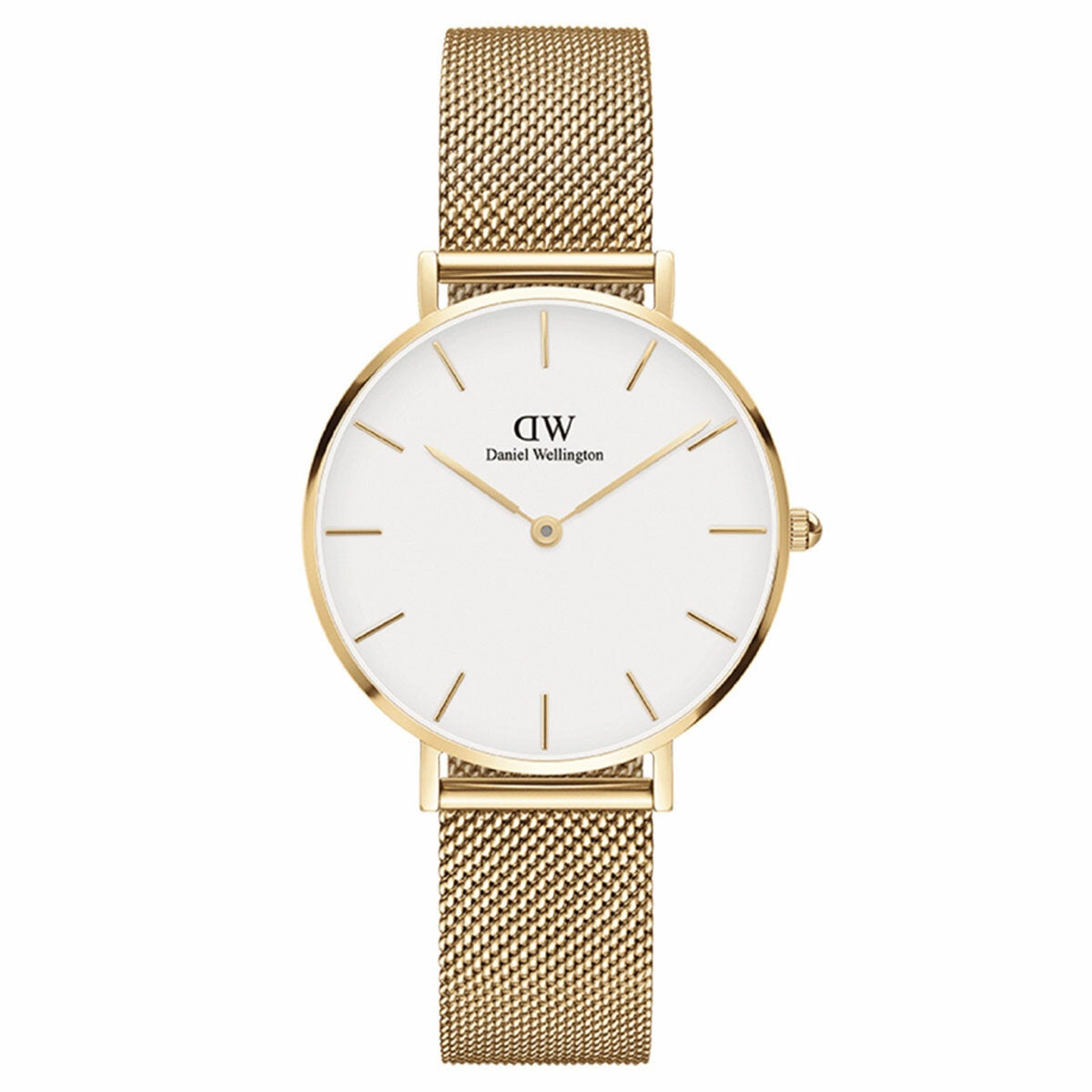 Daniel Wellington White Dial Quartz Wristwatch Petite Evergold Women's DW00100348