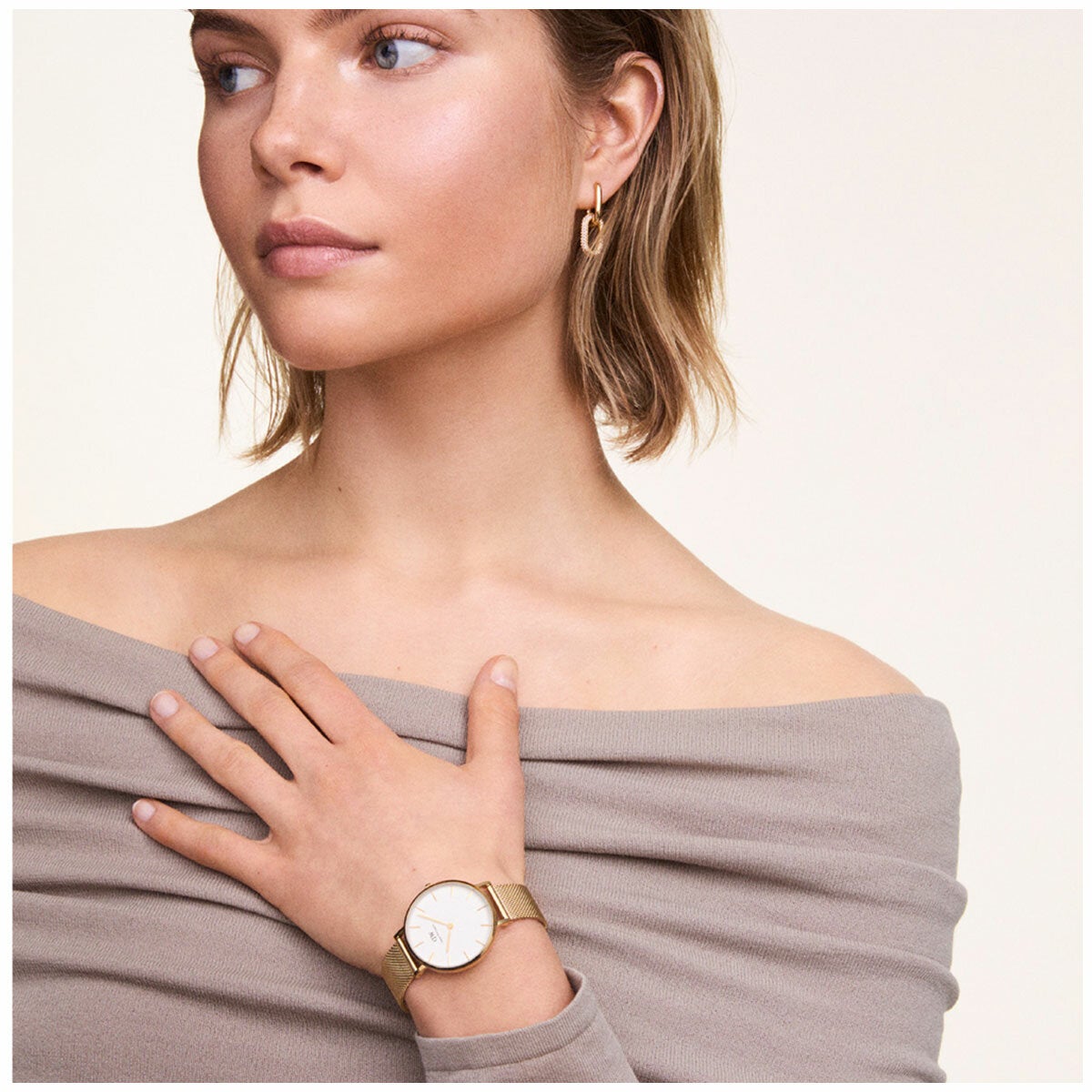 Daniel Wellington White Dial Quartz Wristwatch Petite Evergold Women's DW00100348 — image 5