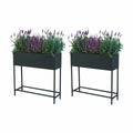 Greenlife Galvanised Steel Raised Garden Bed 800 x 240 x 800mm 2 Pack Powder Coated