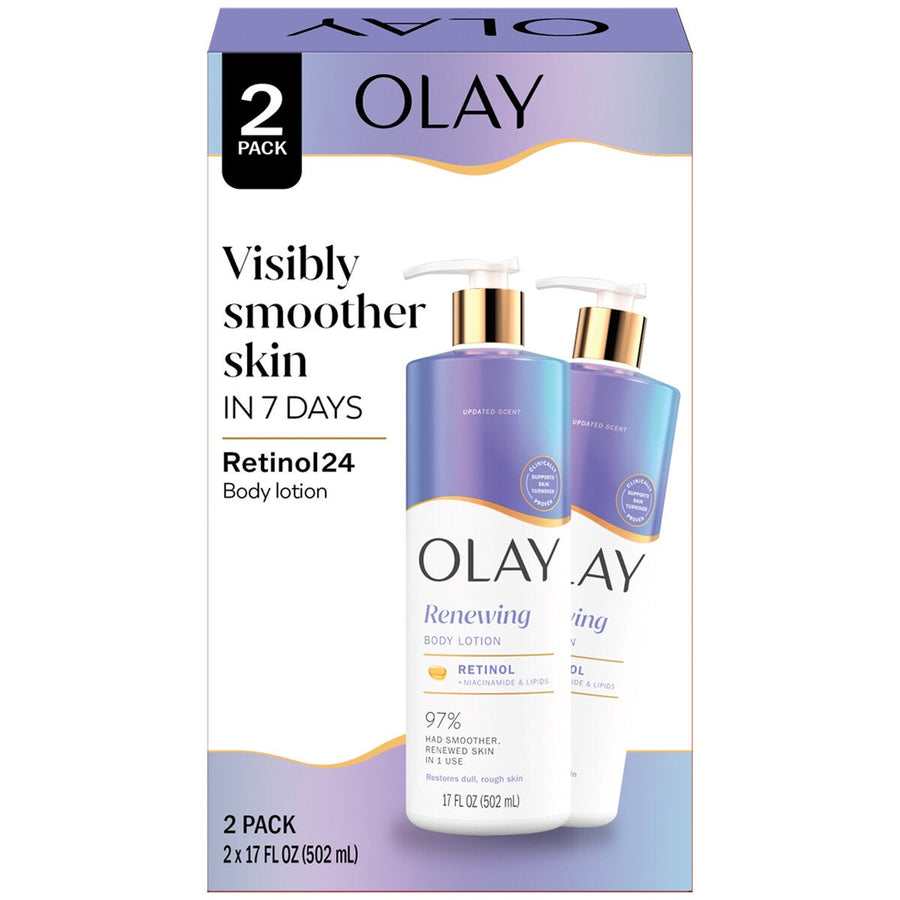 Olay Body Moisturiser Retinol Hand and Body Lotion Vitamin B3 2 x 502ml