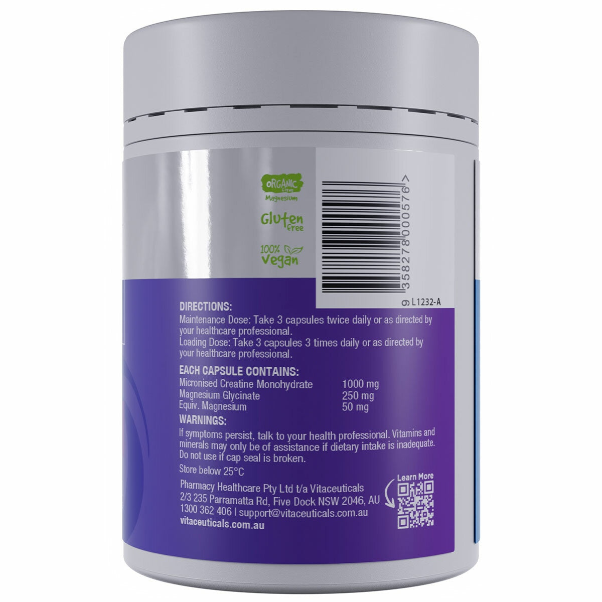 Vitaceuticals Magnesium+Creatine 120 Pack