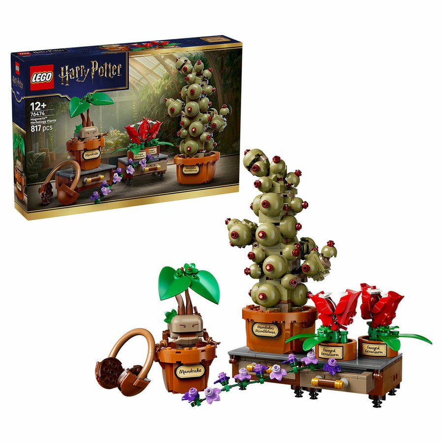 LEGO Hogwarts Herbology Plants Harry Potter Construction Toy Display 76474
