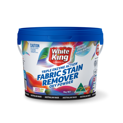 White King Fabric Stain Remover Oxy Powder - 4kg - 224mm x 197mm - White - Biodegradable - SuperSaverAU - view 1