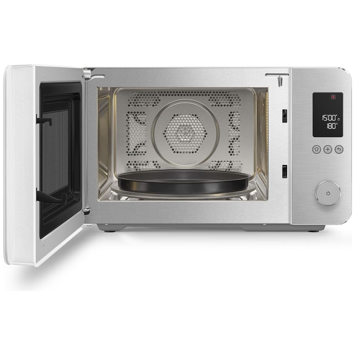 Smeg 27L Combi Microwave Oven 900W - Matte White - Air Fry - Soft Close Door - MOC02WHMAU