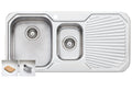 Oliveri Petite 980mm 1 and 1/2 Bowl Topmount Sink - Right Hand Drainer, Australian Made - PE301