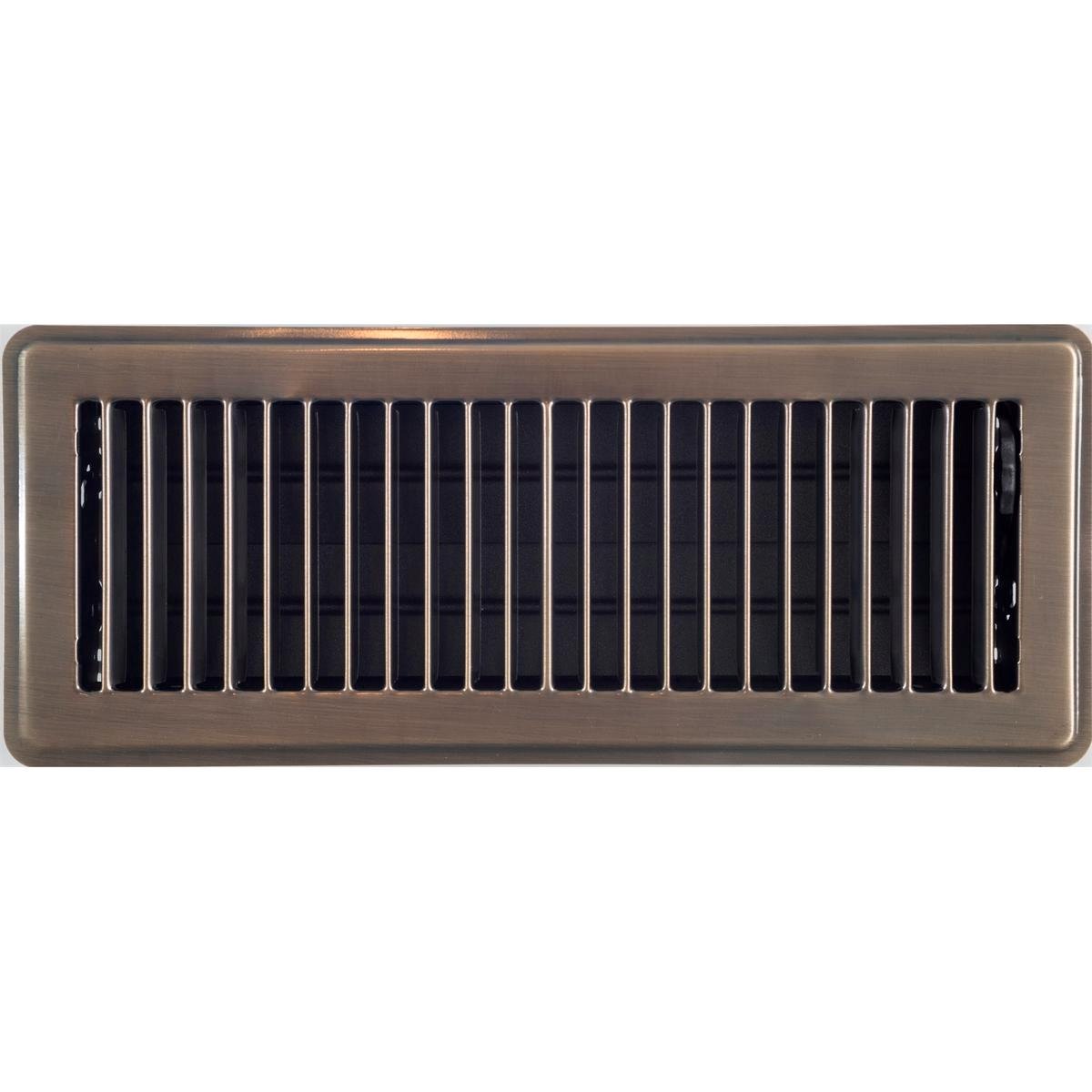 Accord Louvered Floor Register - 10 x 30cm - Electroplated Steel - Antique Brass - SuperSaverAU - view 1