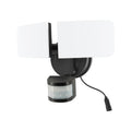 Arlec Black Solar Hybrid Ketupa Twin Head Security Sensor Floodlight, Adjustable Heads Dusk to Dawn MAL812H