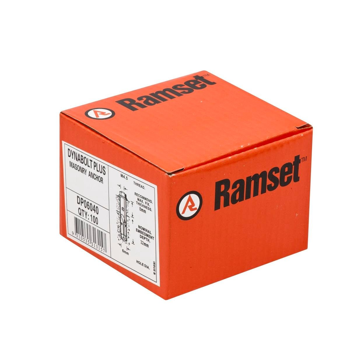 Ramset DynaBolt Plus - 6 x 40mm - Gold Passivated - 100 Pack - SuperSaverAU - view 1