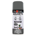 White Knight Squirts Metallic Charcoal Gloss Spray Paint 310g - Solvent-Based, UV Resistant