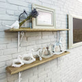 Carinya 250 x 125mm White Powder Coated Steel Scroll Stayed Bracket 80kg