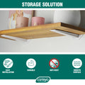Carinya 189 x 39mm White Powder Coated Steel Floating Shelf Bracket 50kg