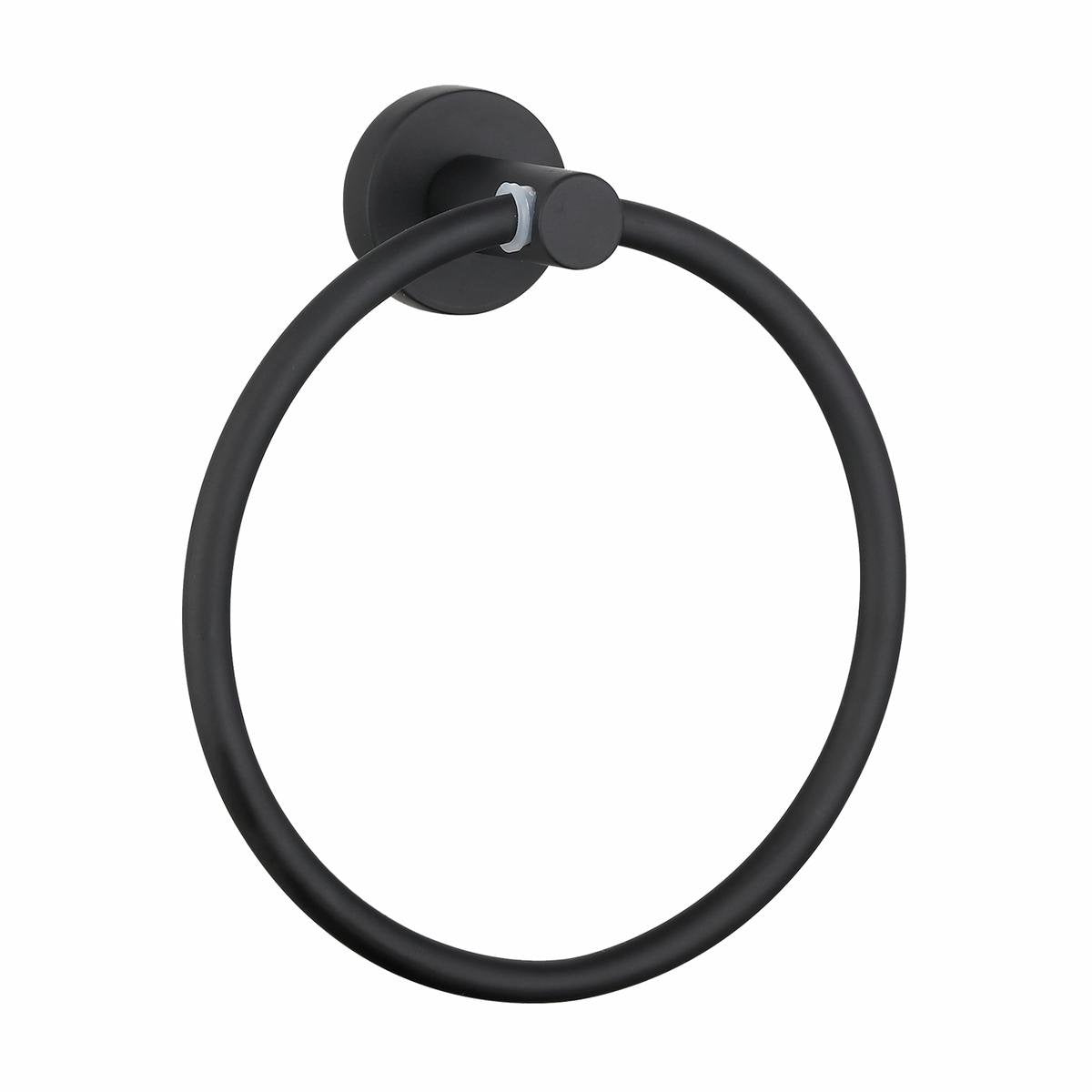 Mondella Matte Black Resonance Towel Ring - 155mm x 175mm x 60mm - Metal - SuperSaverAU - view 1