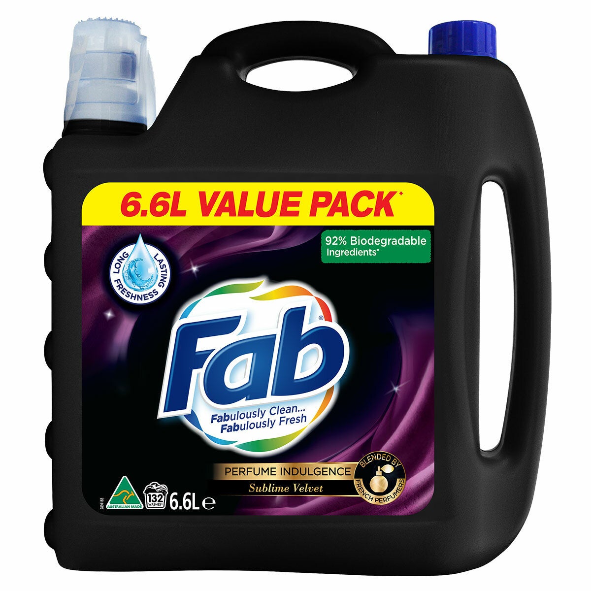 Fab Sublime Velvet 6.6 Litre Liquid Laundry Detergent For All Fabrics