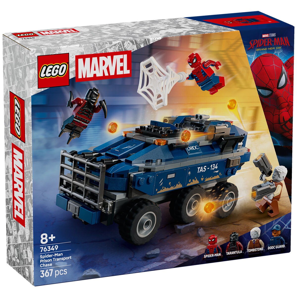 LEGO Spider-Man Prison Transport Chase Marvel Playset 367 Pieces Ages 8 Plus 76349 — image 4