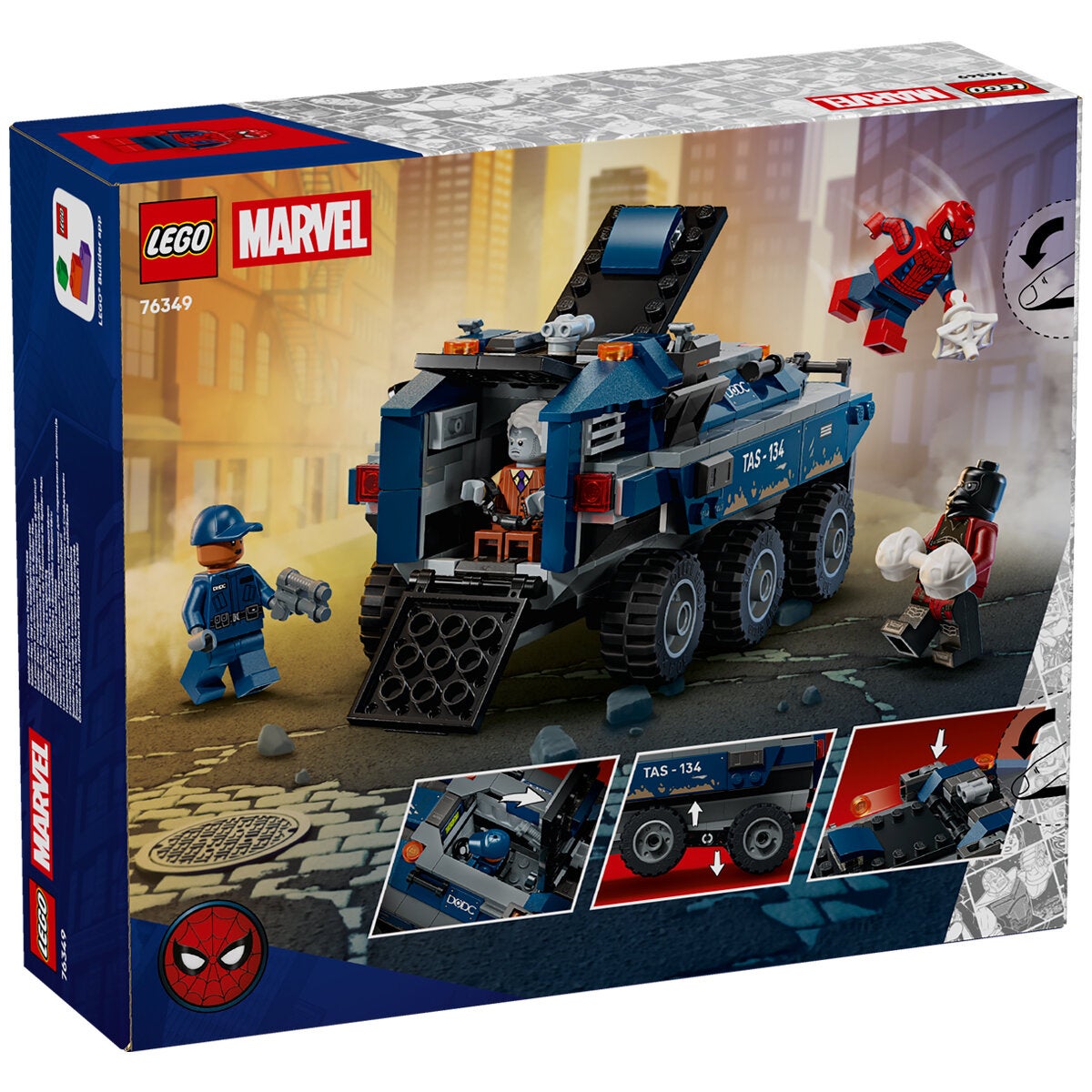 LEGO Spider-Man Prison Transport Chase Marvel Playset 367 Pieces Ages 8 Plus 76349 — image 3
