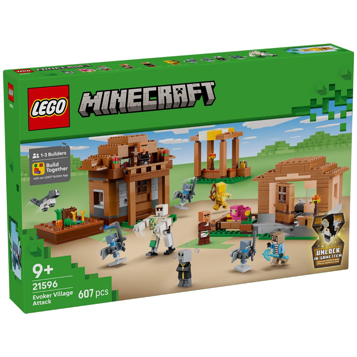 LEGO Evoker Village Attack Minecraft Construction Toy 607 Pieces 21596 — image 2