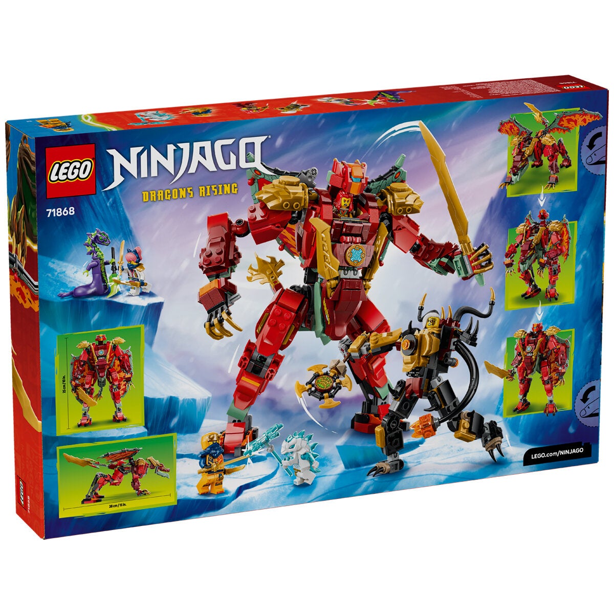 LEGO Wyldfyre Dragon Mech NINJAGO 2 in 1 Action Figure 821 Pieces 71868 — image 3