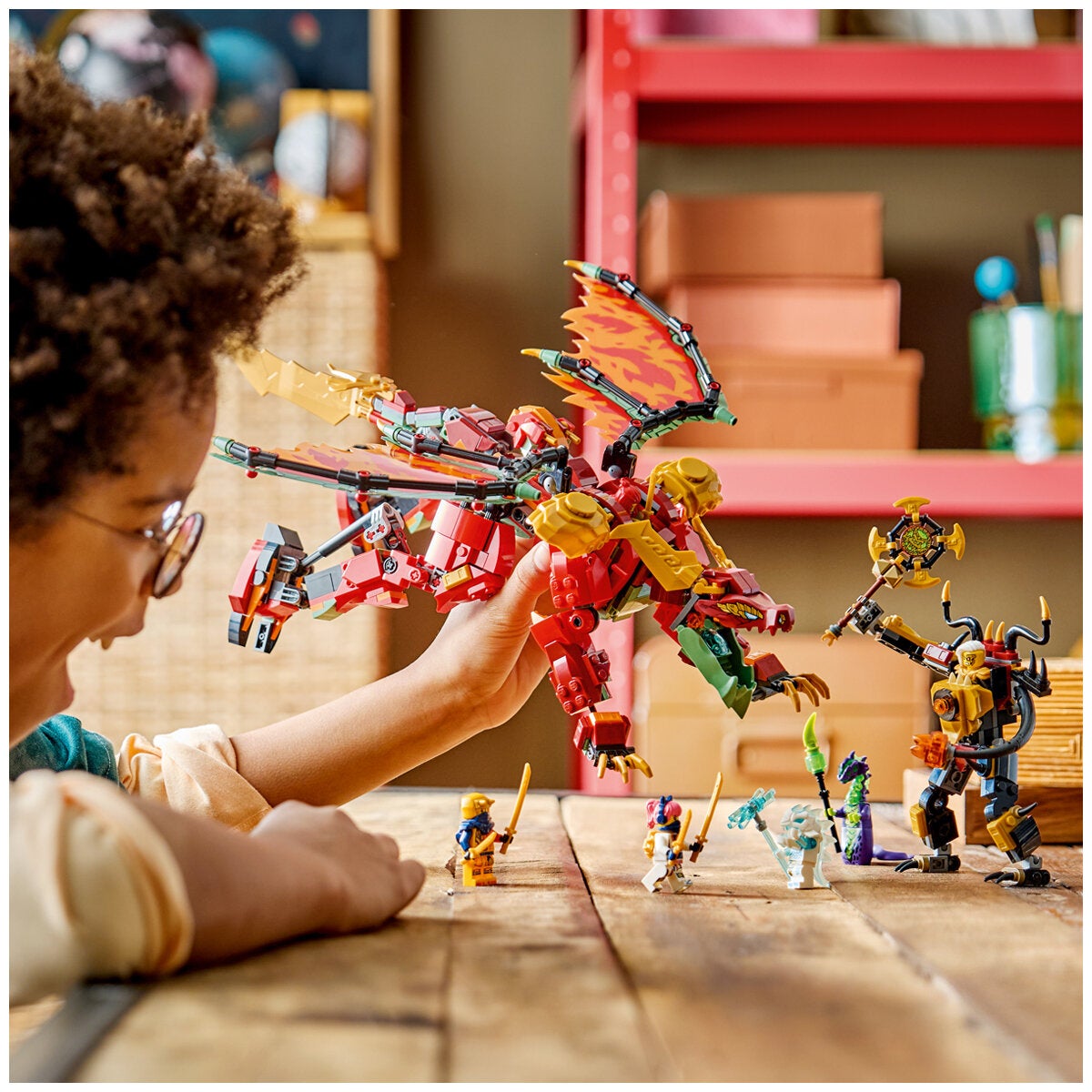LEGO Wyldfyre Dragon Mech NINJAGO 2 in 1 Action Figure 821 Pieces 71868 — image 8