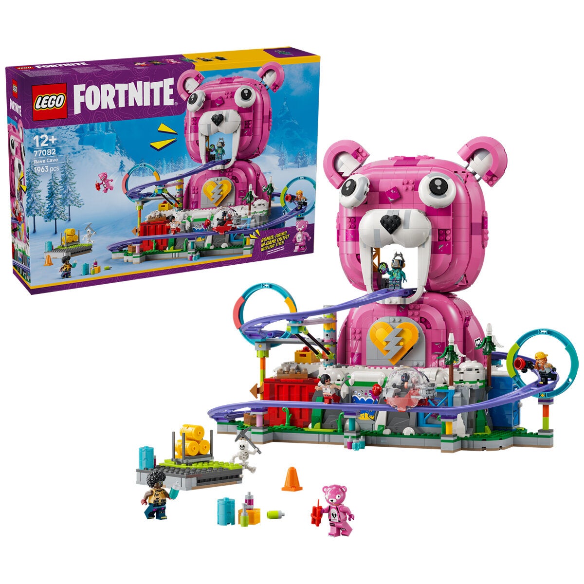 LEGO Rave Cave Fortnite Construction Toy 1963 Pieces Ages 12 Plus 77082