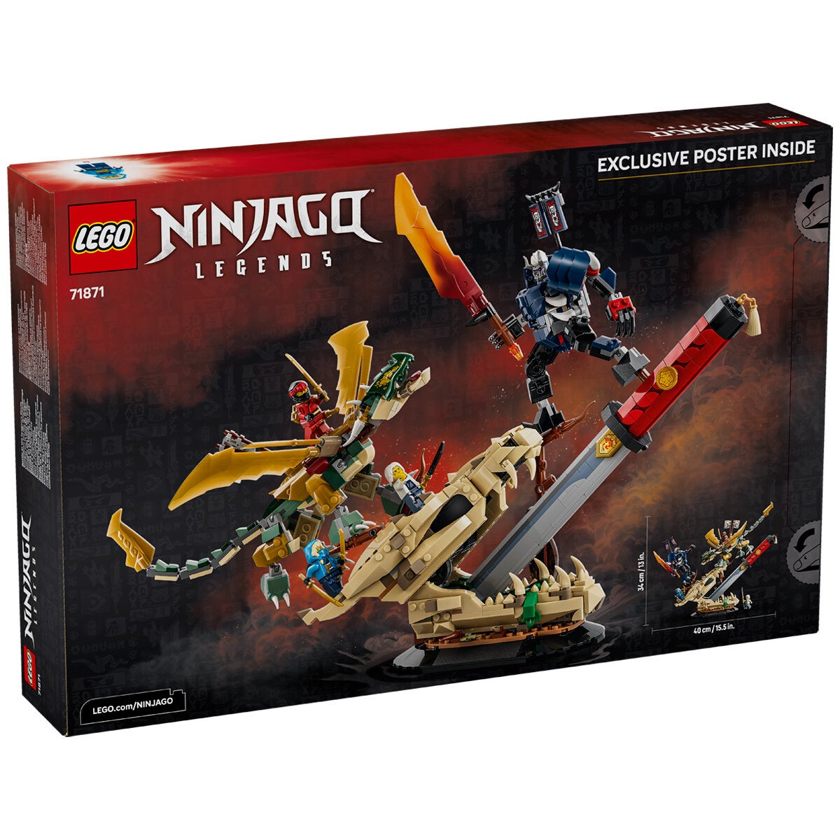 LEGO Battle at the Dragons Blade NINJAGO Display Model Kit 1016 Pieces 71871 — image 3