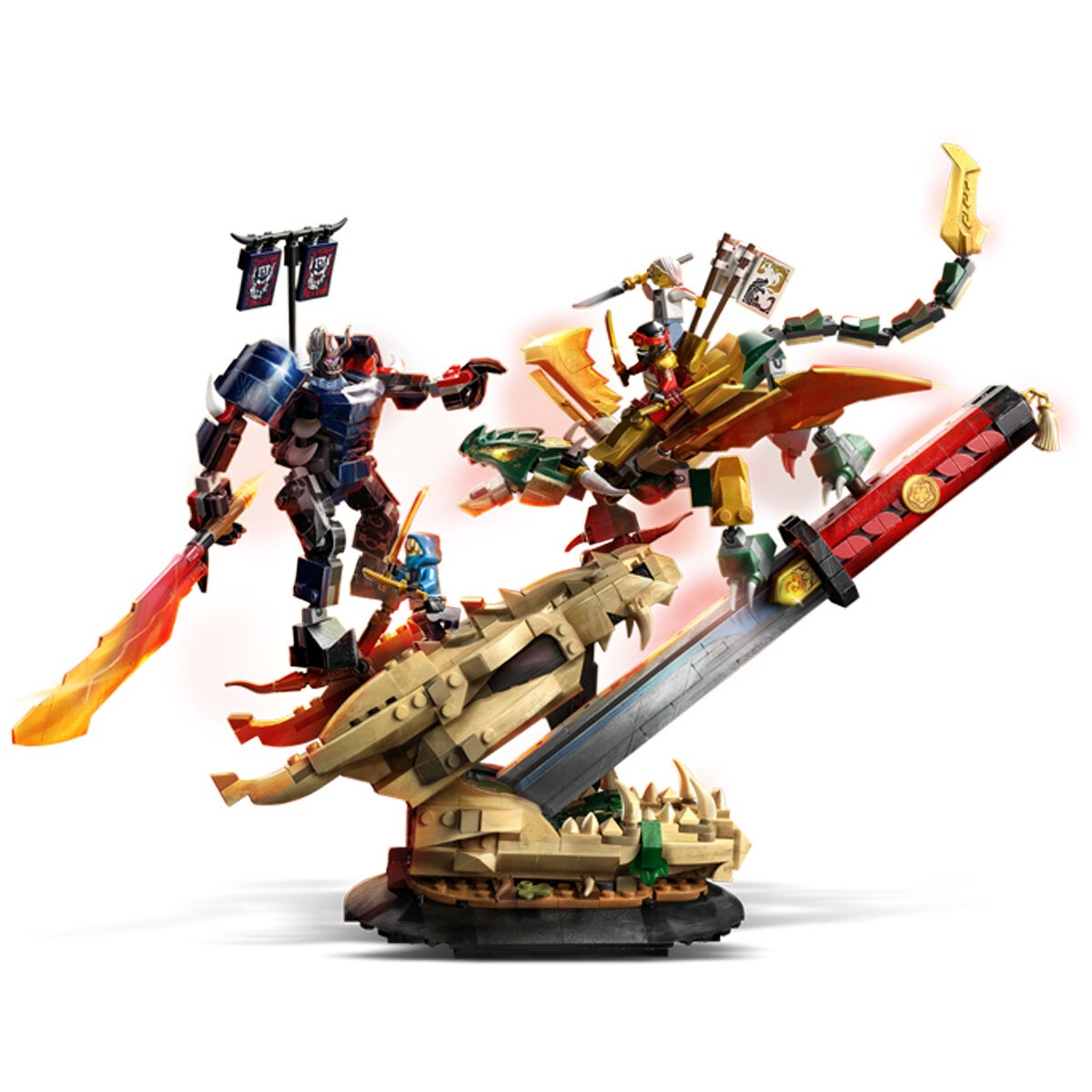 LEGO Battle at the Dragons Blade NINJAGO Display Model Kit 1016 Pieces 71871 — image 8