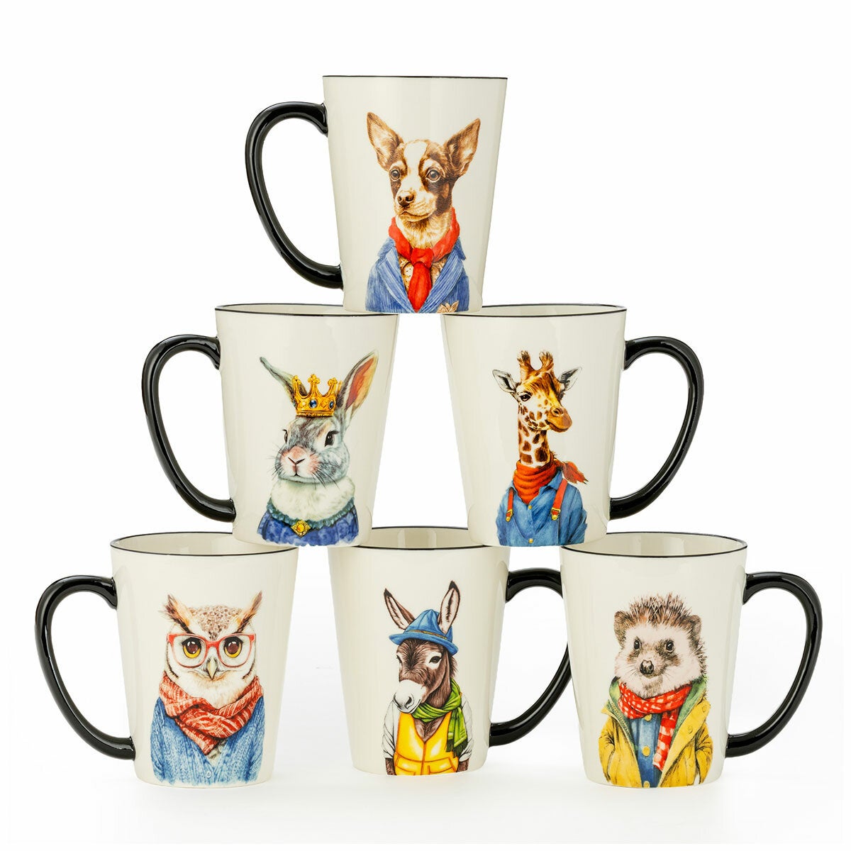Signature Housewares 503mL Stoneware Animal Mug Set 6 Piece Chip Resistant — image 3