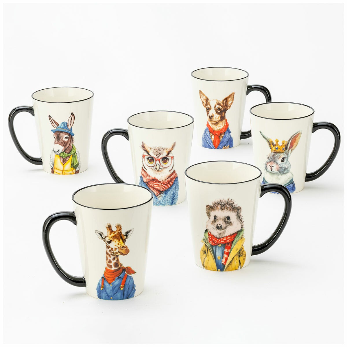 Signature Housewares 503mL Stoneware Animal Mug Set 6 Piece Chip Resistant — image 2