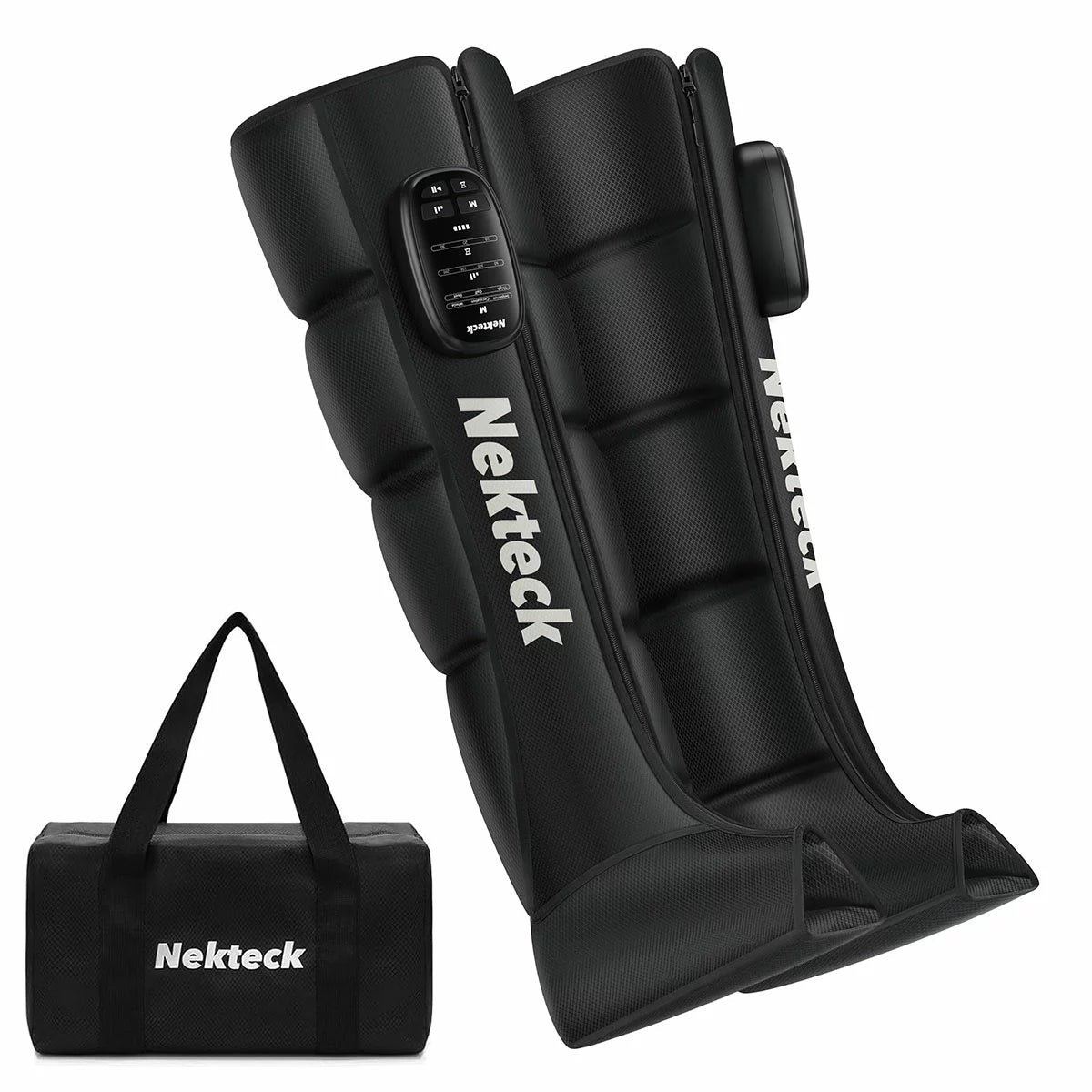 Nekteck Full Zipper Leg Massagers Black 2 Pack, 6 Modes and Wireless Use — image 5