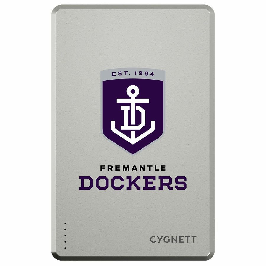 Cygnett Fremantle Dockers AFL Portable Charger 5K Slim Power Bank Magnetic CY5364PBCHE