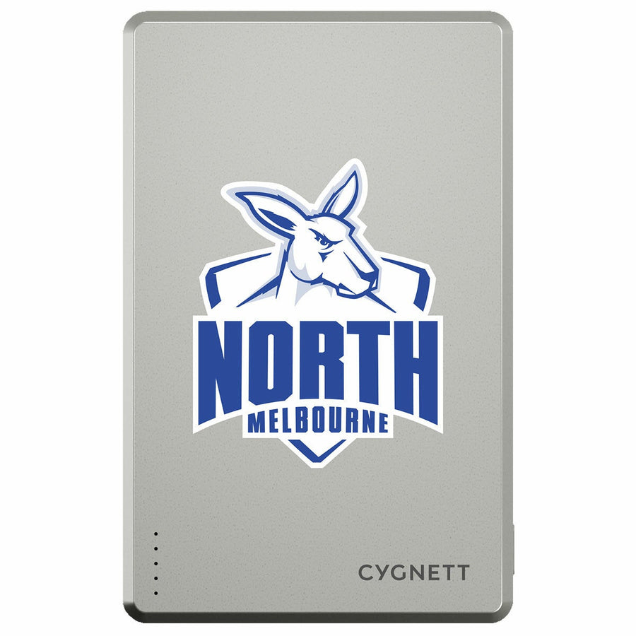 Cygnett North Melbourne Kangaroos AFL Portable Charger 5K Slim Power Bank CY5370PBCHE