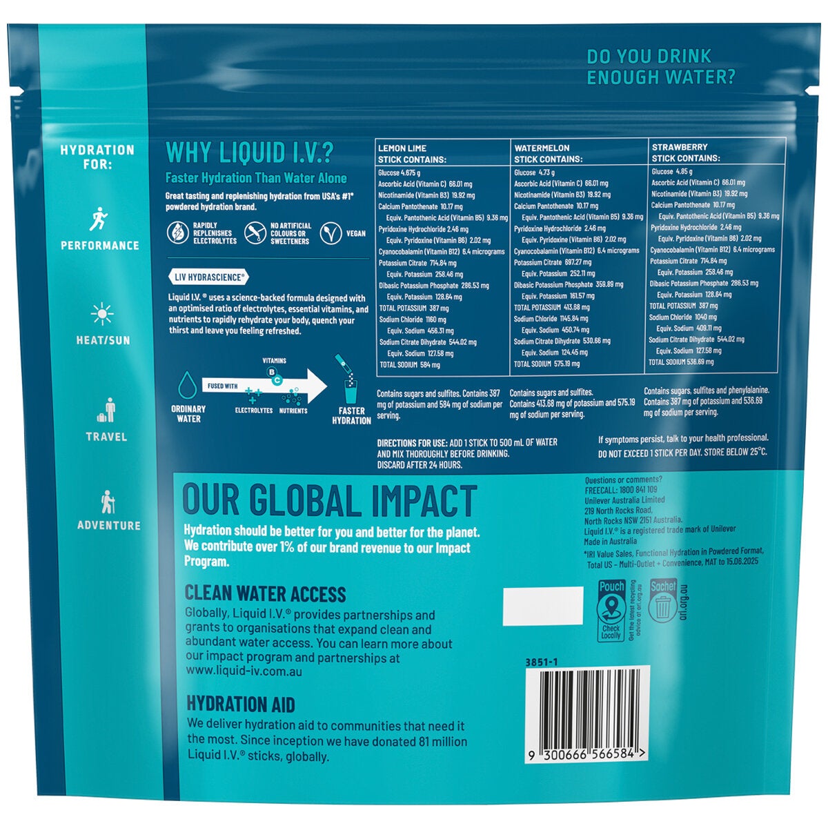 Liquid I.V Electrolyte Powder Sachets 30 Pack Hydration Multiplier Variety Mix — image 2
