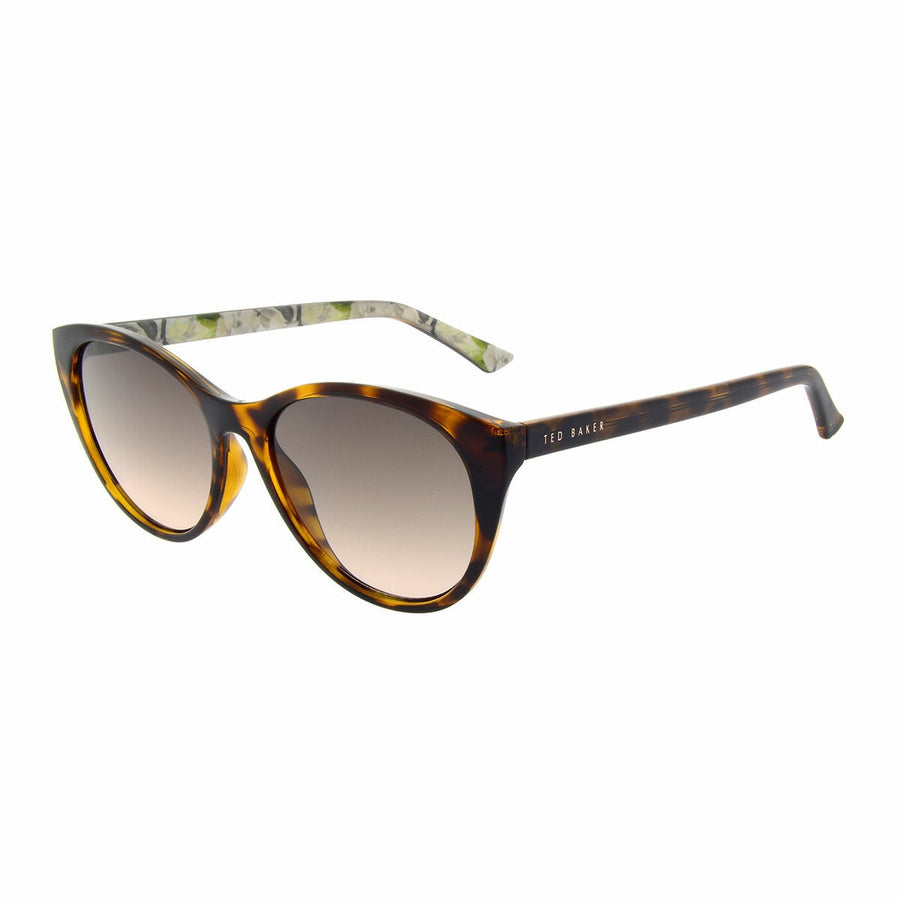 Ted Baker 55mm Tortoiseshell Cat Eye Sunglasses Floral Temples Women's TB1583