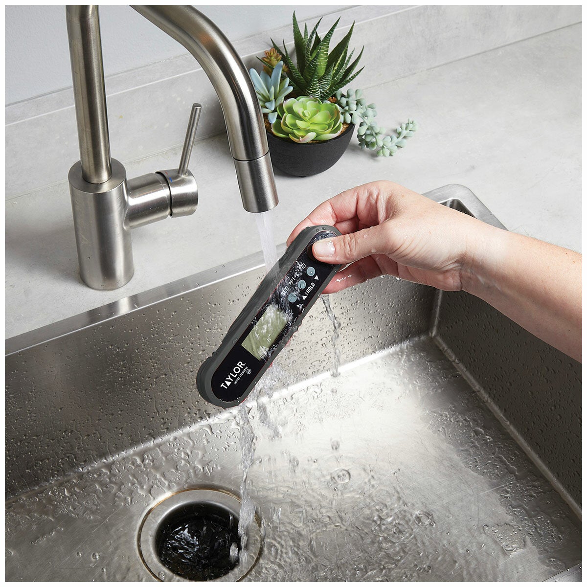 Taylor 2 Piece Digital Cooking Thermometer Set With Preset Temperatures — image 3