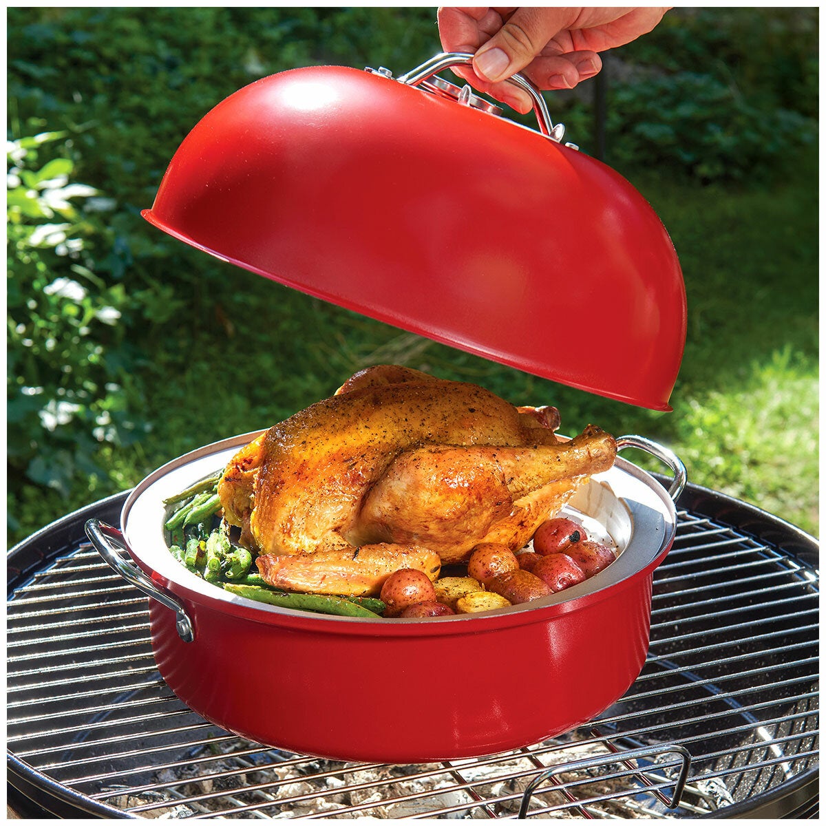 Nordic Ware Stovetop Food Smoker Deluxe Kettle 5 Woodchip Flavours Aluminised Steel — image 6
