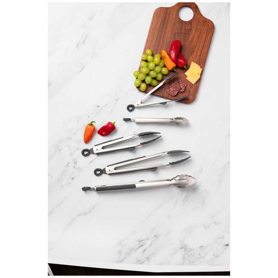Prepworks 5 Piece Silicone Head Tong Set Stainless Steel Dishwasher Safe