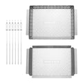 Henckels Stainless Steel Grill Basket Tray And Skewer Set 8 Piece Dishwasher Safe — image 2