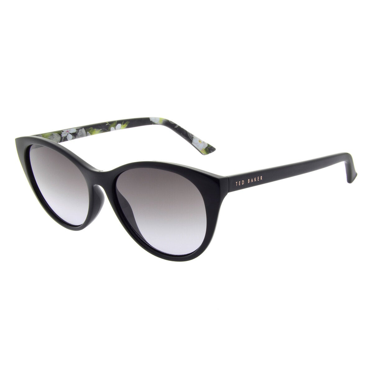 Ted Baker Womens 55mm Sunglasses Black Cat Eye Frame Grey Lens TB1583 001