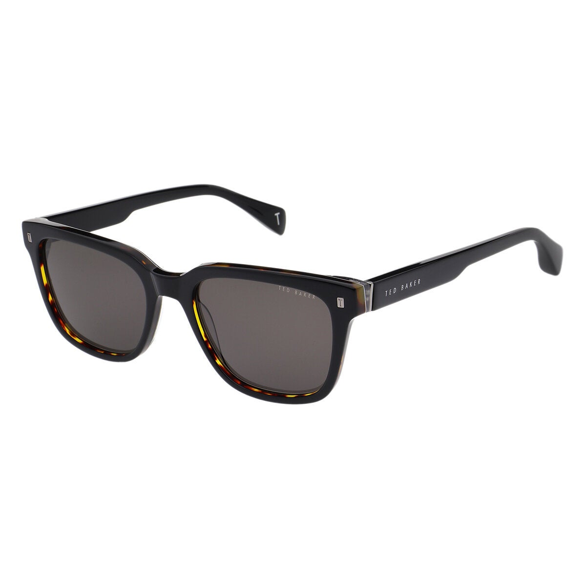 Ted Baker Mens 54mm Sunglasses Tortoiseshell Detail Square Frame Grey Lens TB1754 001