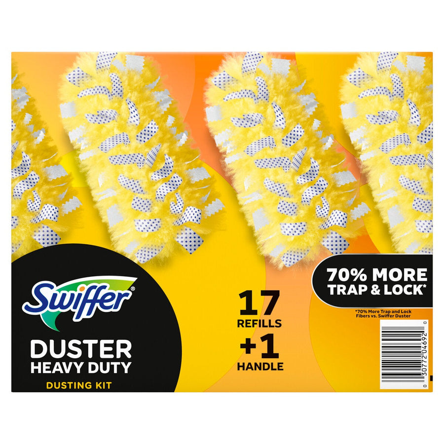 Swiffer Duster Refills 17 Pack With Short Handle Heavy Duty Dusting Kit