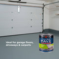 White Knight Ultra Pave 4L Medium Grey Heavy Duty Garage Floor Paint - UV Resistant, 16m2/L