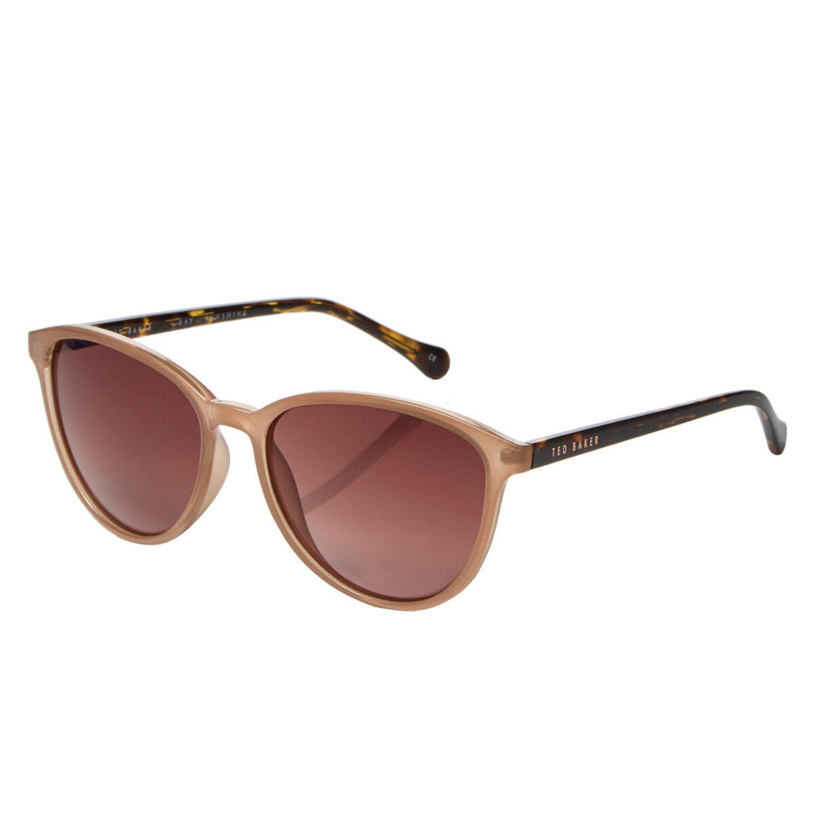 Ted Baker Womens 57mm Sunglasses Blush Round Frame Tortoiseshell Brown Lens TB1442 450