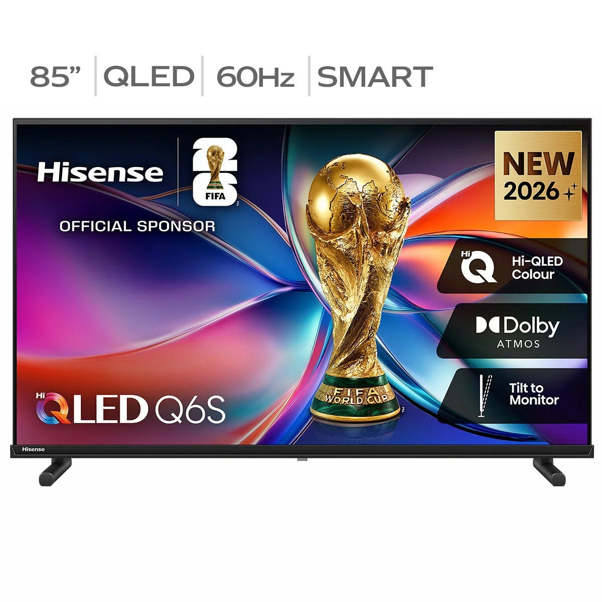 Hisense Q6S 4K QLED Smart Television 85 Inch Dolby Atmos AI Upscaler 85Q6SAU