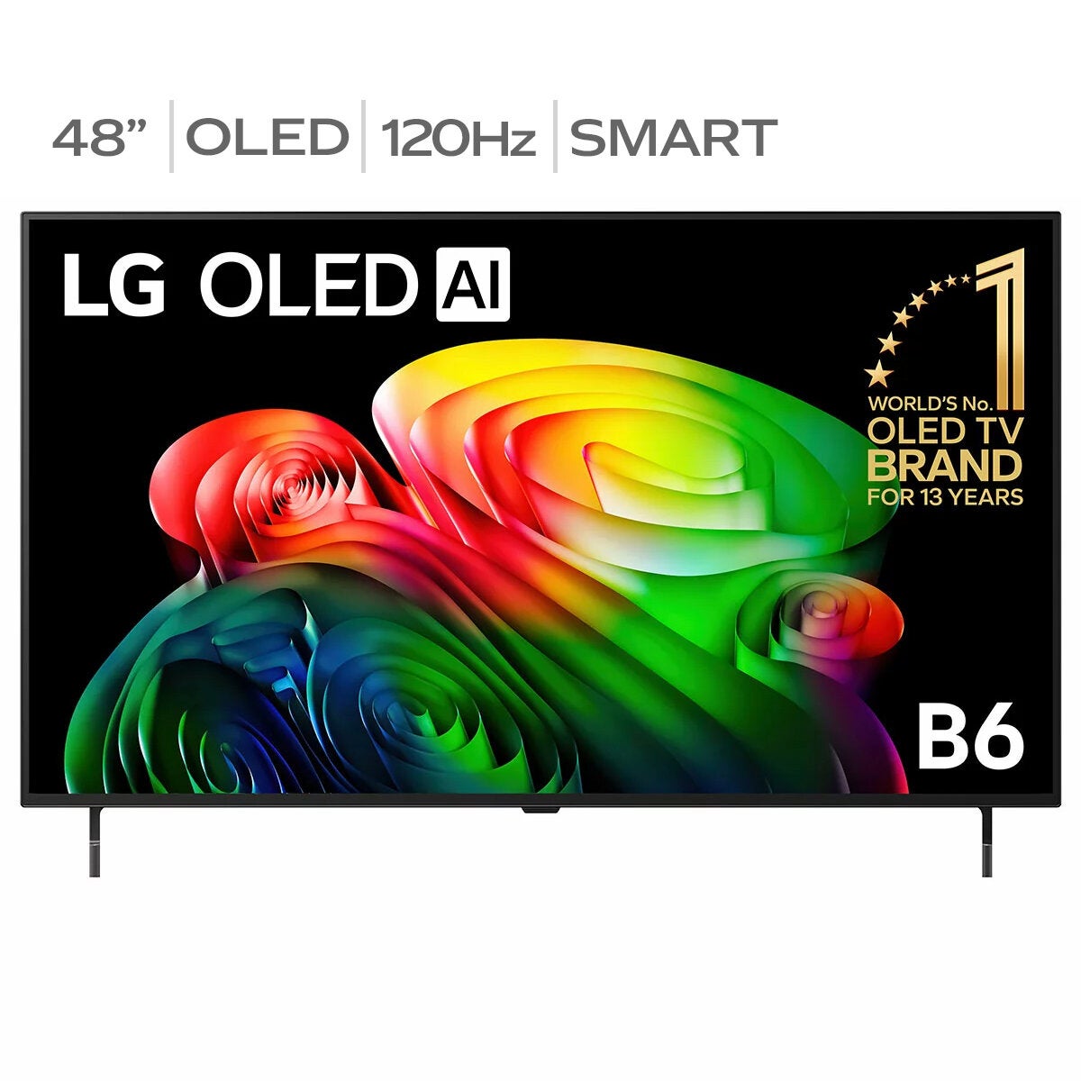 LG B6 4K OLED Smart Television 48 Inch AI Processor 144Hz OLED48B6PSA