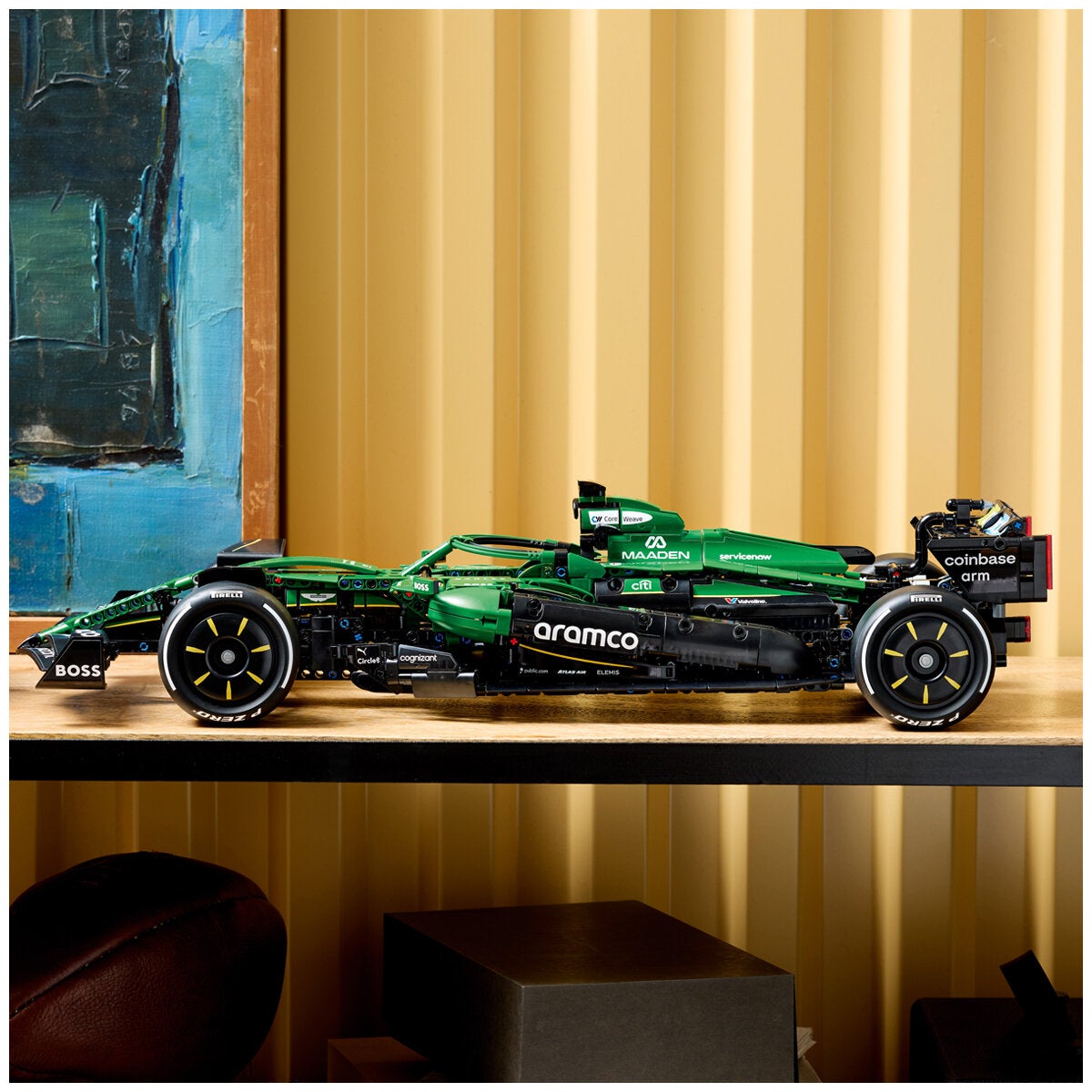 LEGO Aston Martin Aramco AMR25 Technic F1 Race Car Model Kit 1547 Pieces 42240 — image 4