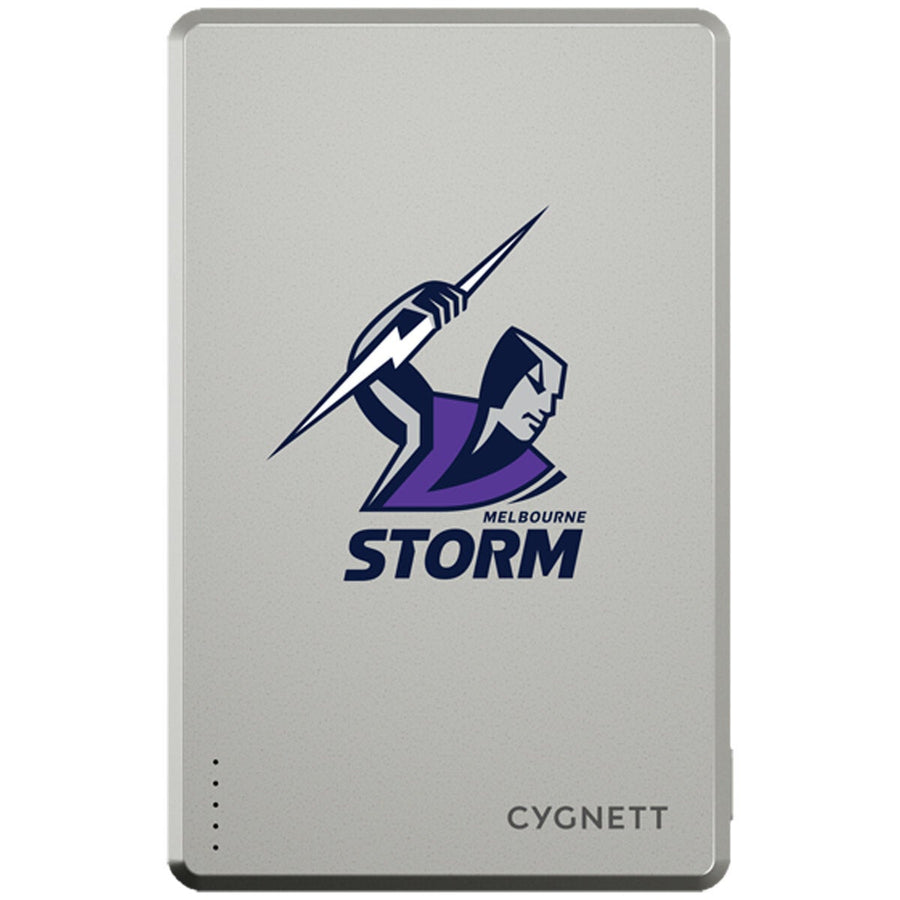 Cygnett Melbourne Storm NRL Portable Charger 5K Magnetic Wireless USB-C CY5832PBCHE