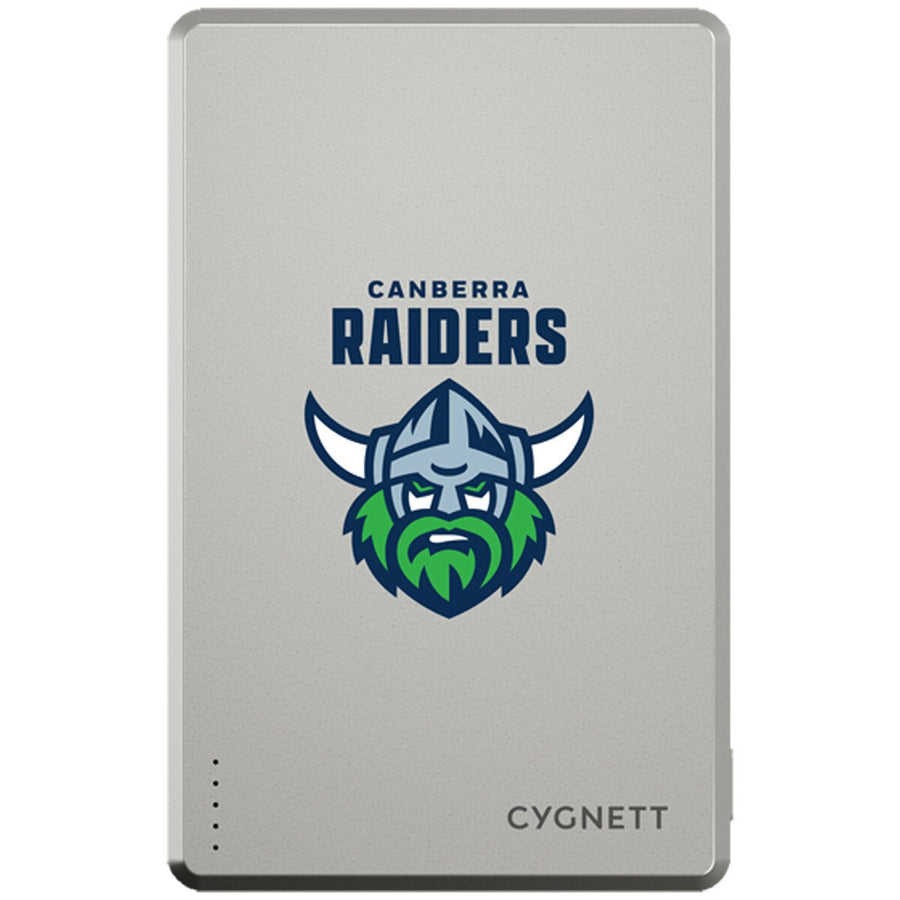 Cygnett Canberra Raiders NRL Portable Charger 5K Power Bank Magnetic CY5820PBCHE