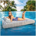 Spire Adalus Inflatable Pool Lounger Grey Stripe, 200kg Limit and Pockets — image 3