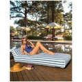 Spire Blue Stripe Paradisus Inflatable Pool Lounger UV and Fade Resistant — image 3