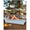 Spire Blue Stripe Paradisus Inflatable Pool Lounger UV and Fade Resistant — image 6
