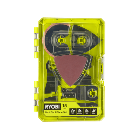 Ryobi 15-Piece Multi Tool Accessory Set - Sanding Sheets & Blades